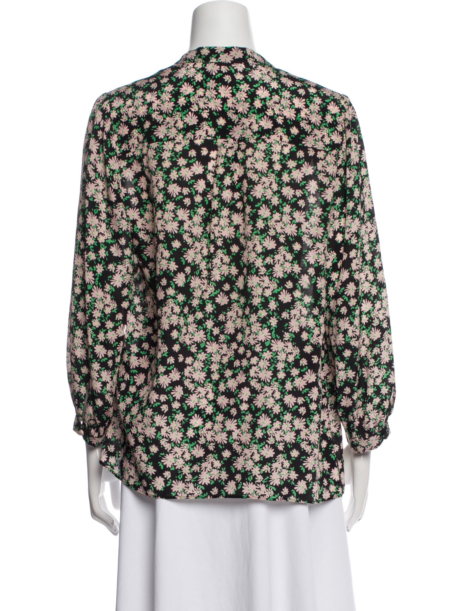 Alice + Olivia Silk Floral Print Blouse
